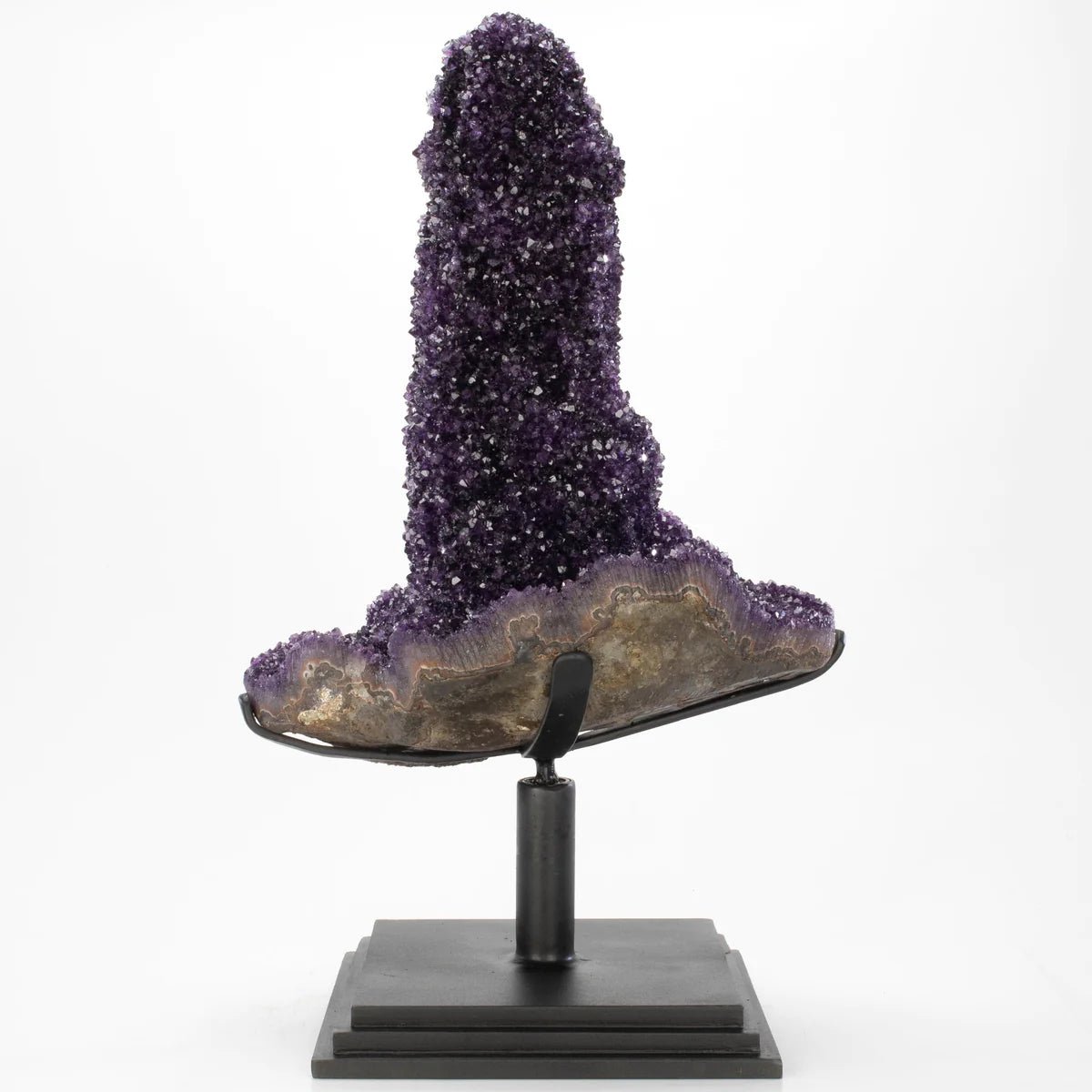 Uruguayan Amethyst Geode Specimen with Rare Stalactite Growth - Xformerz