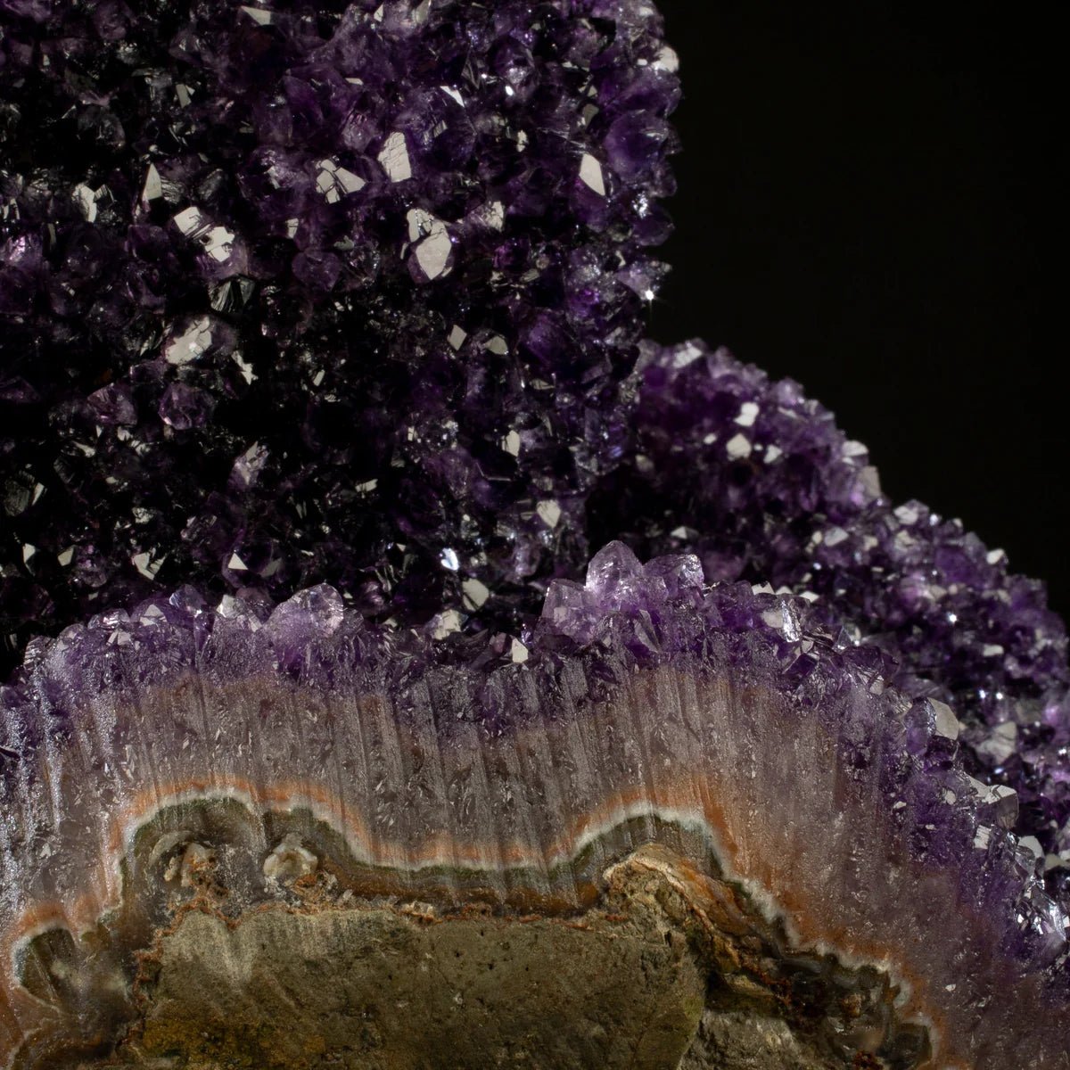 Uruguayan Amethyst Geode Specimen with Rare Stalactite Growth - Xformerz