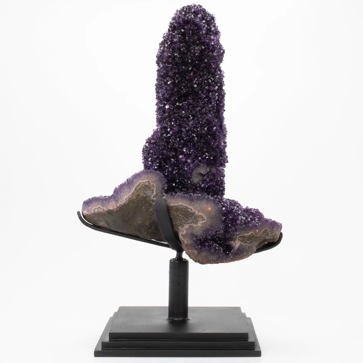 Uruguayan Amethyst Geode Specimen with Rare Stalactite Growth - Xformerz