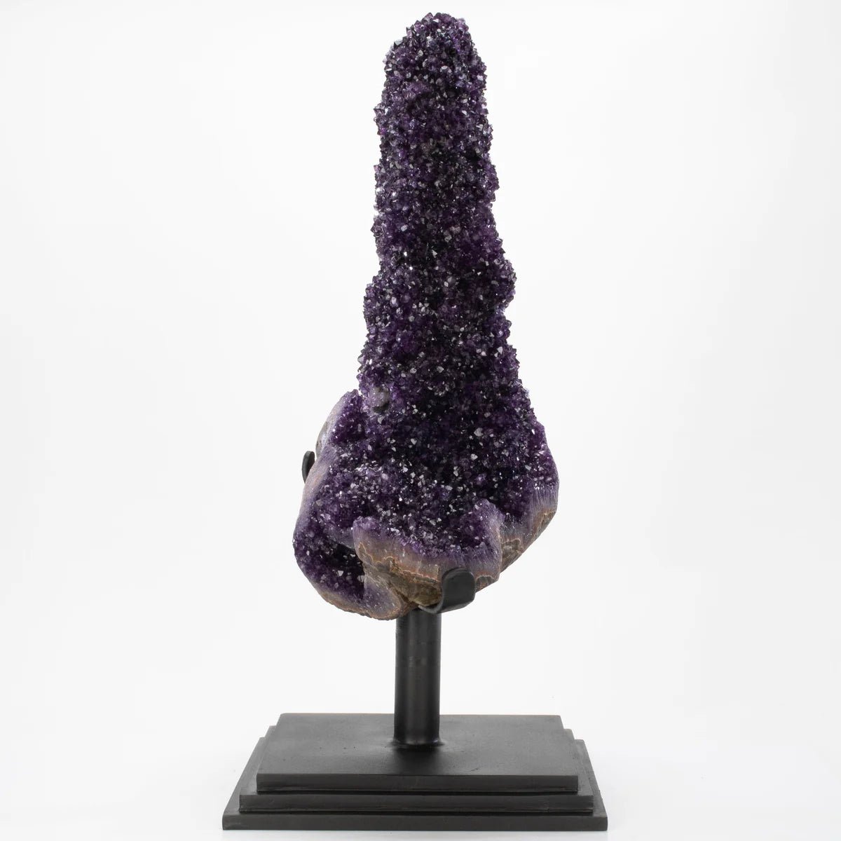 Uruguayan Amethyst Geode Specimen with Rare Stalactite Growth - Xformerz